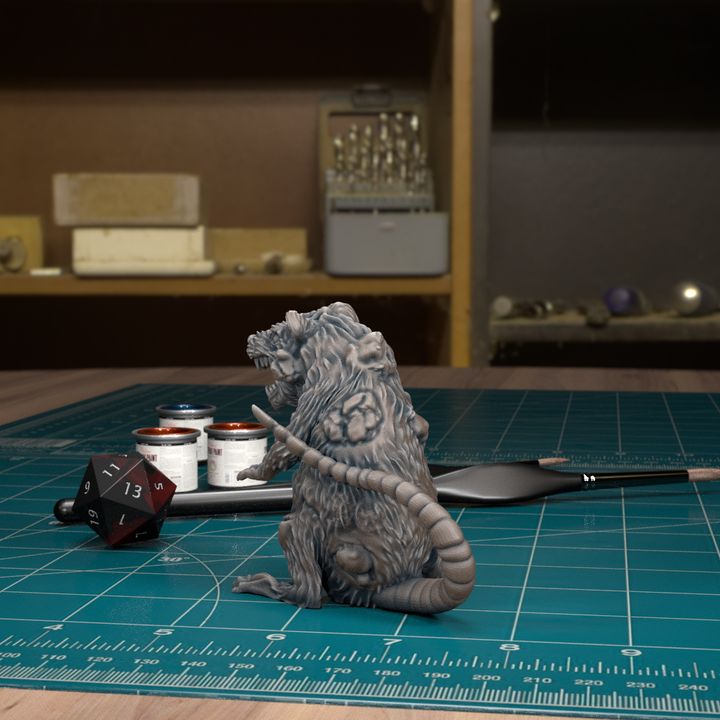 Plagued Giant Rat 05 by Tytan Troll Miniatures