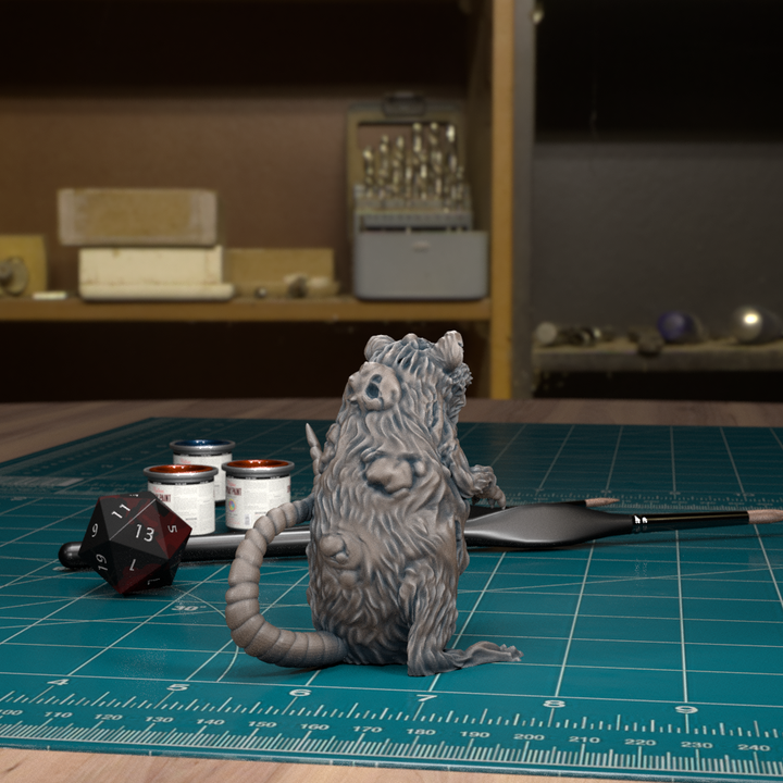 Plagued Giant Rat 05 by Tytan Troll Miniatures