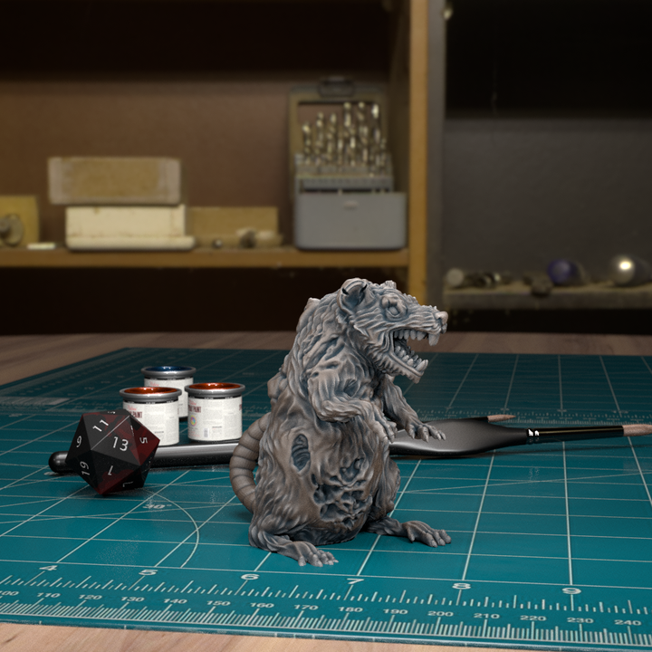 Plagued Giant Rat 05 by Tytan Troll Miniatures