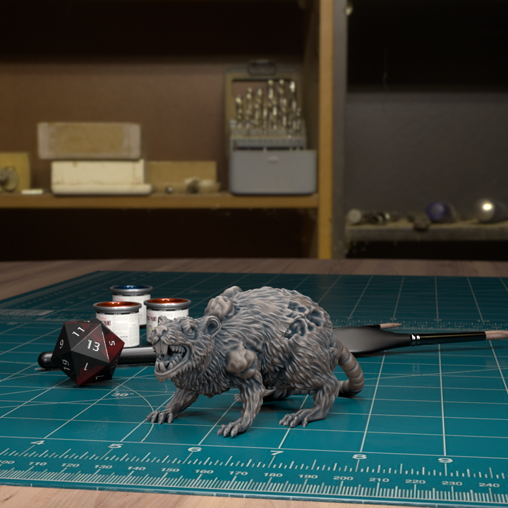 Plagued Giant Rat 06 by Tytan Troll Miniatures