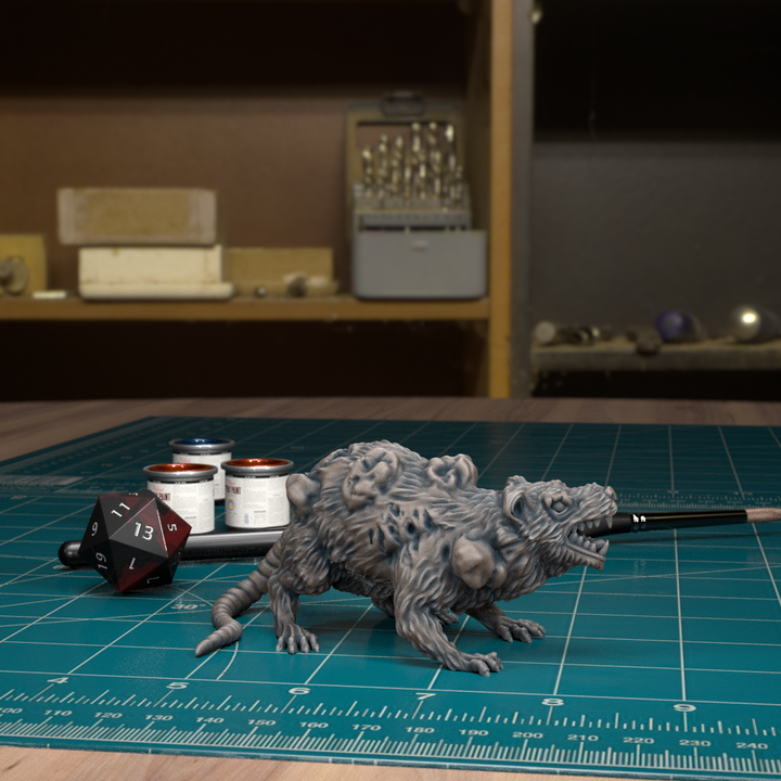 Plagued Giant Rat 06 by Tytan Troll Miniatures