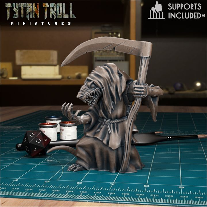 Plague Rat Scythe by Tytan Troll Miniatures