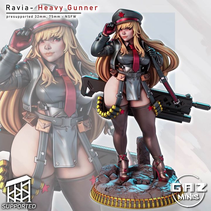 Ravia – Heavy Gunner by Gaz Minis