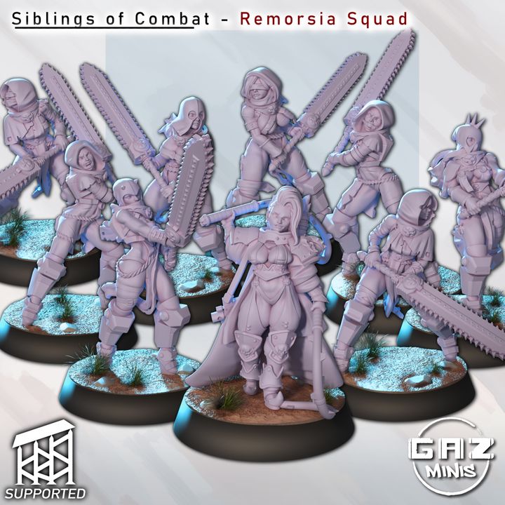 Siblings of Combat - Remorsia Squad by Gaz Minis