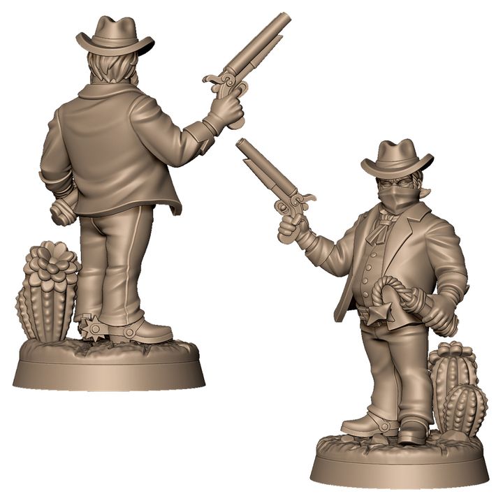 Western cowboy robber A by Menagerie Miniature