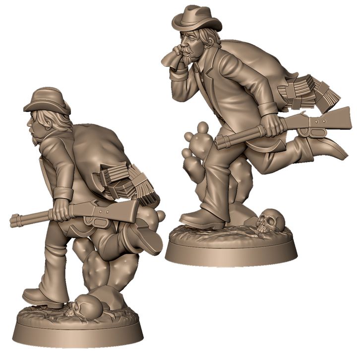 Western cowboy robber B by Menagerie Miniature