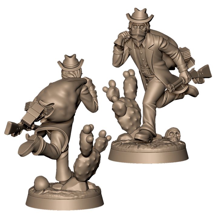 Western cowboy robber B by Menagerie Miniature