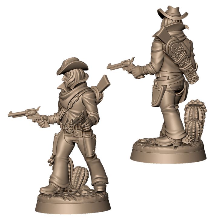 Western cowboy robber leader by Menagerie Miniature
