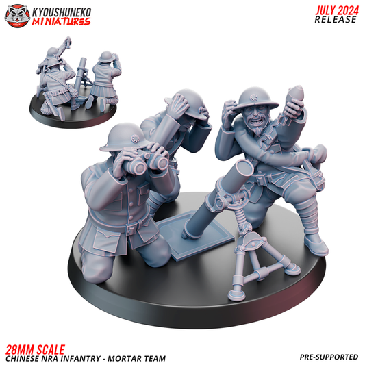 Chinese NRA Mortar Team by Kyoushuneko Miniatures