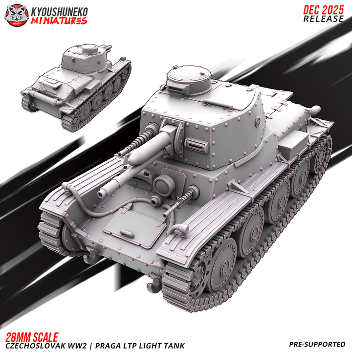 Czechoslovak ww2 |Praga LTP Light Tank by Kyoushuneko Miniatures