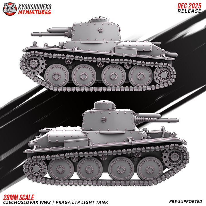 Czechoslovak ww2 |Praga LTP Light Tank by Kyoushuneko Miniatures