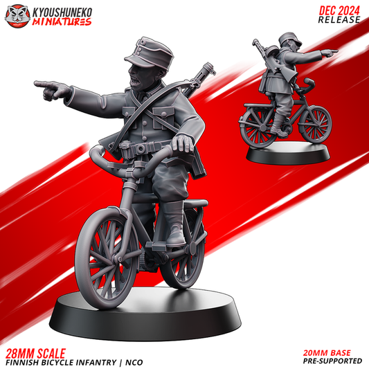 Finnish Infantry Bicycle NCO By Kyoushuneko Miniatures