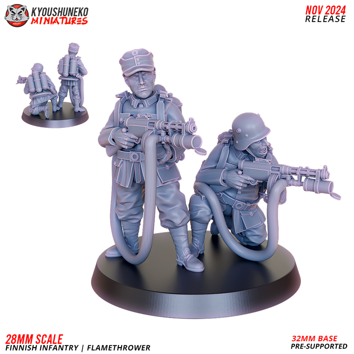 Finnish Infantry Flamethrower By Kyoushuneko Miniatures