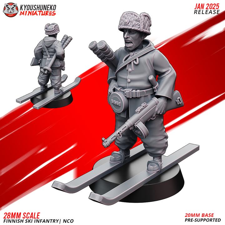 Finnish Ski Infantry NCO By Kyoushuneko Miniatures