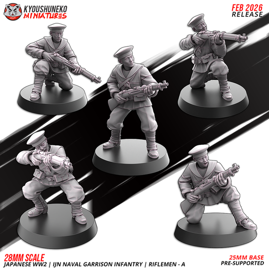 IJN Naval Garrison Infantry Riflemen A by Kyoushuneko Miniatures