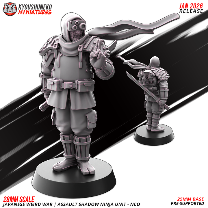 Assault Shadow Ninja Unit NCO By Kyoushuneko Miniatures
