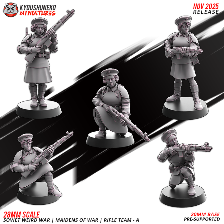 Maidens of war rifle team A By Kyoushuneko Miniatures