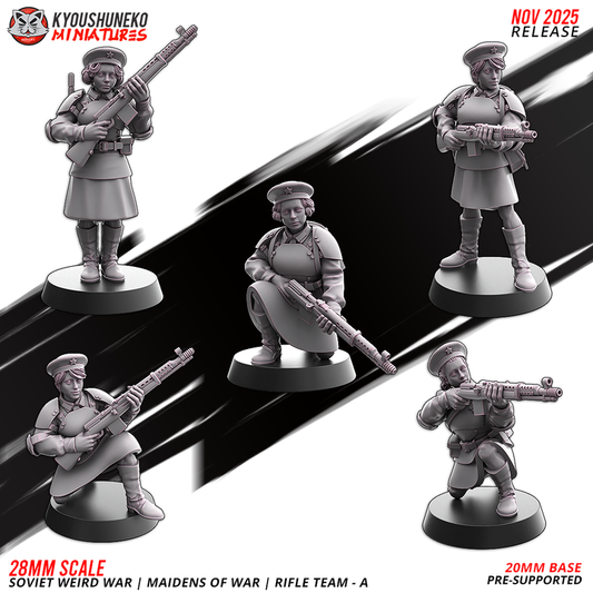 Maidens of war rifle team A By Kyoushuneko Miniatures