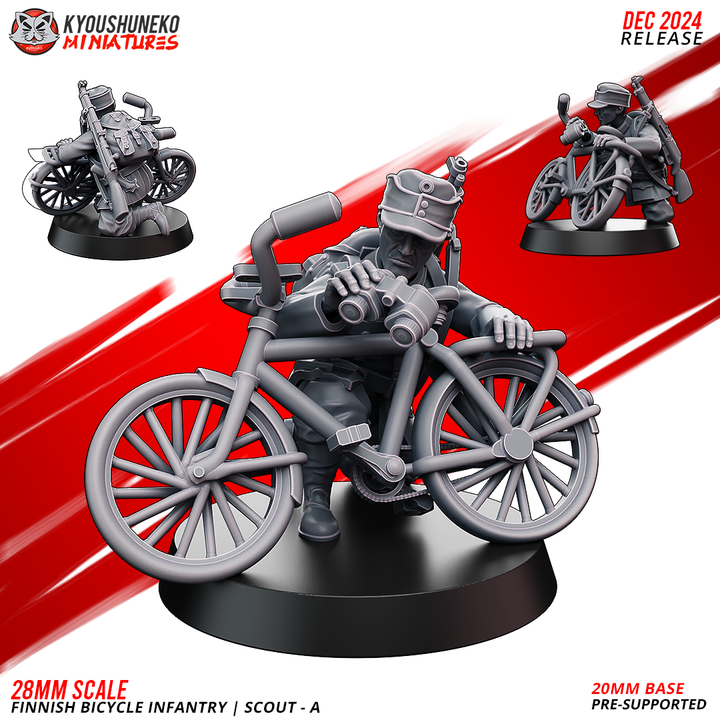 Finnish Infantry Bicycle Scout A By Kyoushuneko Miniatures