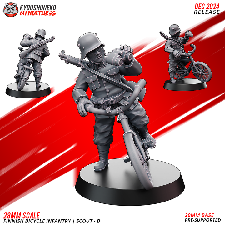 Finnish Infantry Bicycle Scout B By Kyoushuneko Miniatures