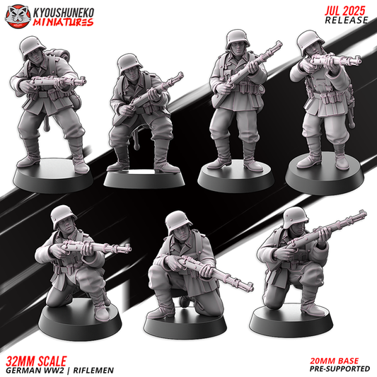 German WW2 Riflemen 1 By Kyoushuneko Miniatures