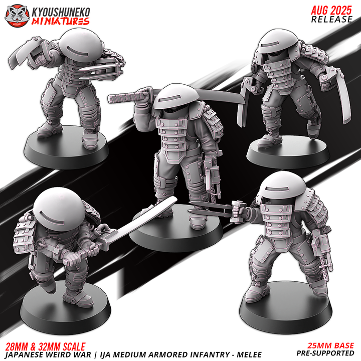 IJA Medium Armored Infantry Melee by Kyoushuneko Miniatures