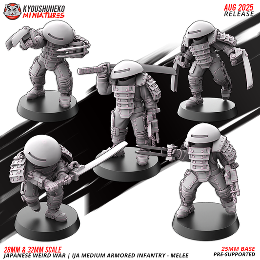 IJA Medium Armored Infantry Melee by Kyoushuneko Miniatures