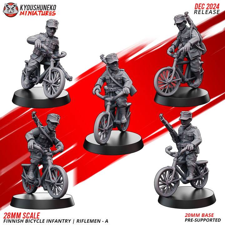 Finnish Infantry Bicycle Riflemen A By Kyoushuneko Miniatures