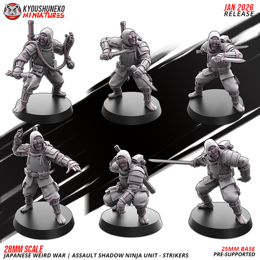 Assault Shadow Ninja Unit Strikers By Kyoushuneko Miniatures