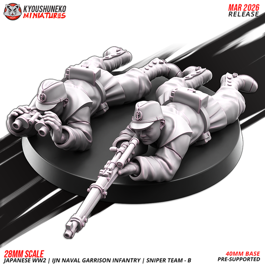 IJN Naval Garrison Infantry Sniper Team B by Kyoushuneko Miniatures