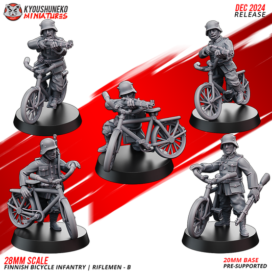 Finnish Infantry Bicycle Riflemen B By Kyoushuneko Miniatures