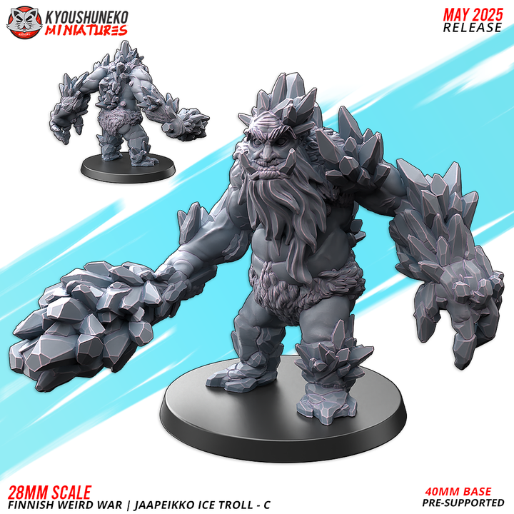 Jaapeikko ice troll 3 By Kyoushuneko Miniatures