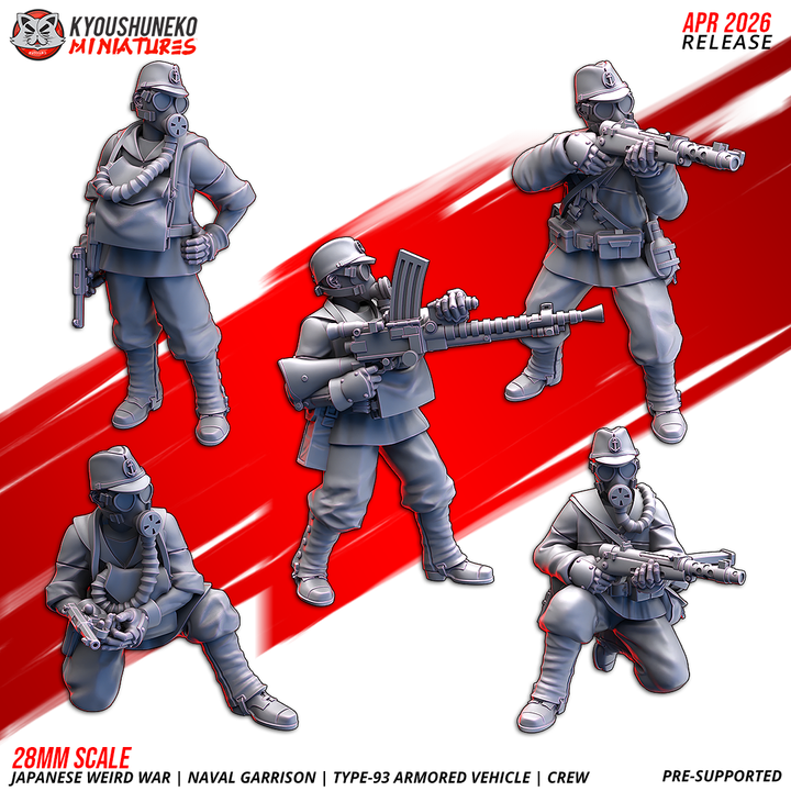 Naval Garrison type 93 Armored Vehicle Crew by Kyoushuneko Miniatures