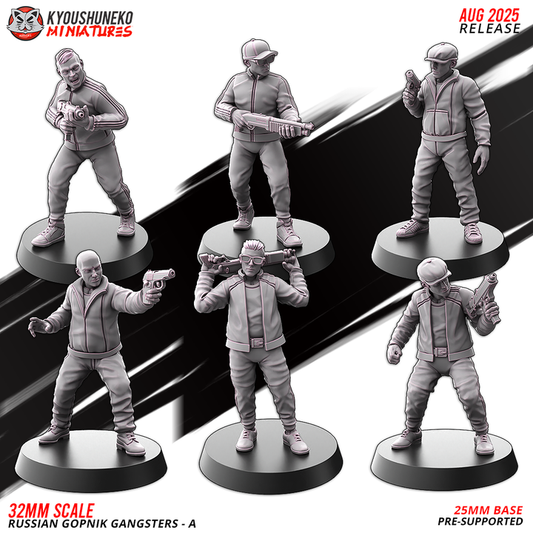 Russian Gopnik Gangsters A by Kyoushuneko Miniatures