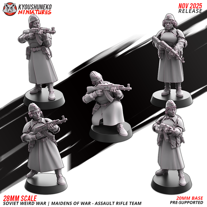 Maidens of war assault rifle team By Kyoushuneko Miniatures