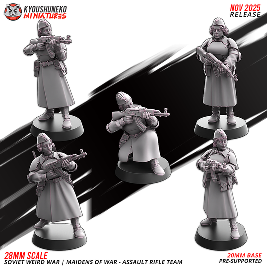 Maidens of war assault rifle team By Kyoushuneko Miniatures