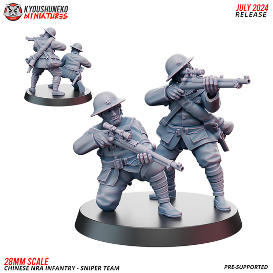 Chinese NRA Infantry Sniper team by Kyoushuneko Miniatures