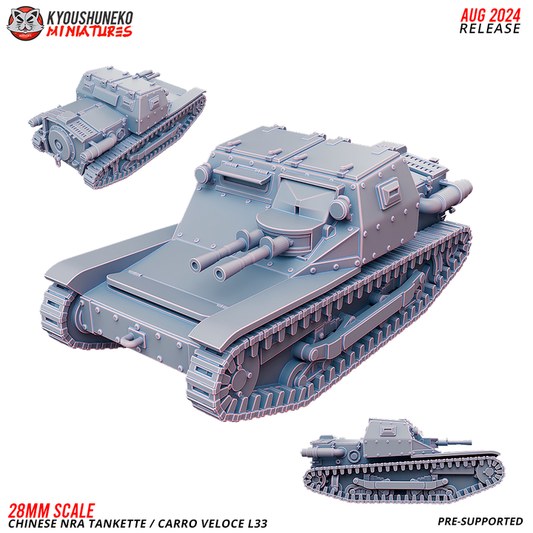 Chinese NRA Tankette Carro Veloce L33 by Kyoushuneko Miniatures