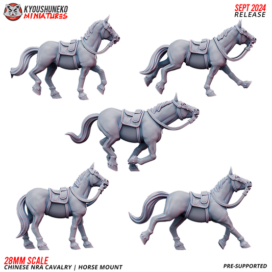 Chinese NRA Cavalry Horse Mount by Kyoushuneko Miniatures