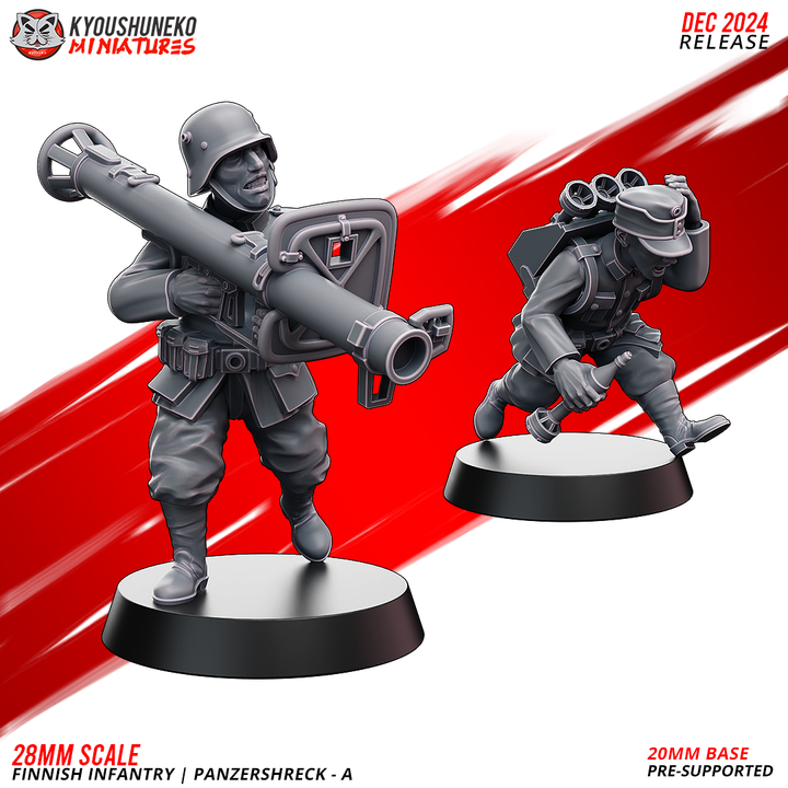 Finnish Infantry Panzershreck A  By Kyoushuneko Miniatures