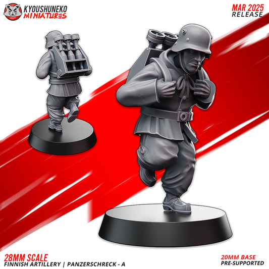 Finnish winter Infantry Panzershreck A  By Kyoushuneko Miniatures