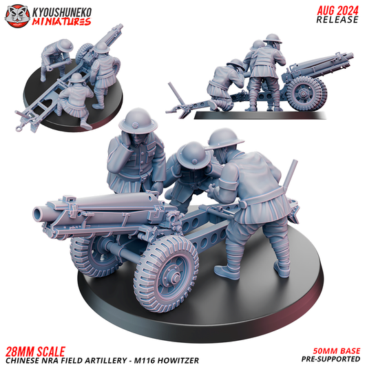 Chinese NRA M116 Howitzer Artillery by Kyoushuneko Miniatures