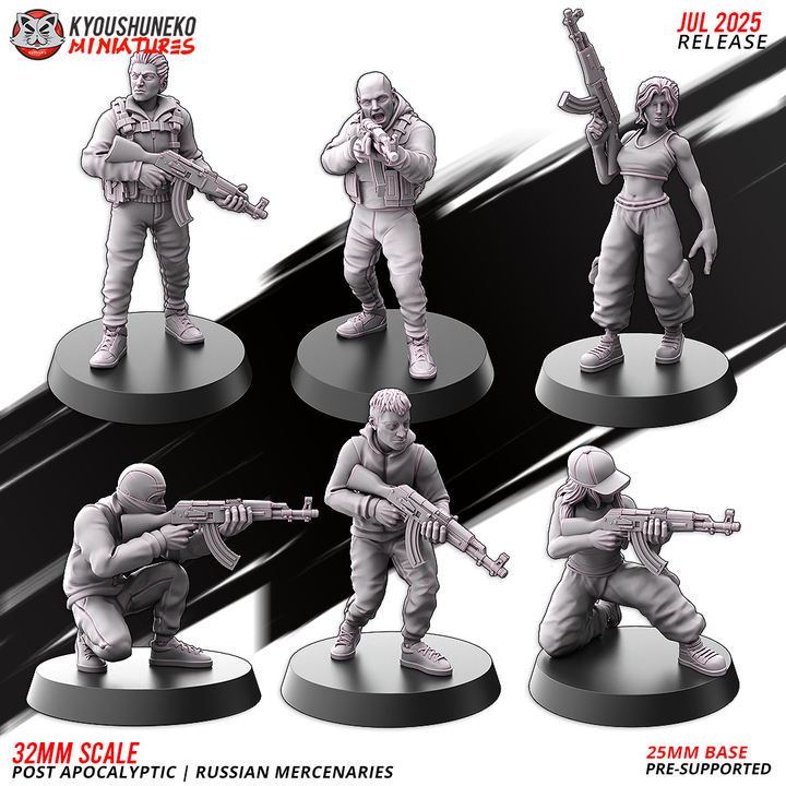 Post apoclyptic Russian Mercenaries By Kyoushuneko Miniatures