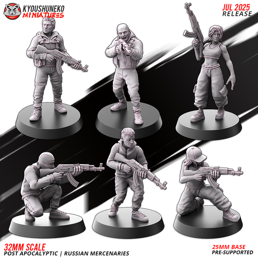 Post apoclyptic Russian Mercenaries By Kyoushuneko Miniatures