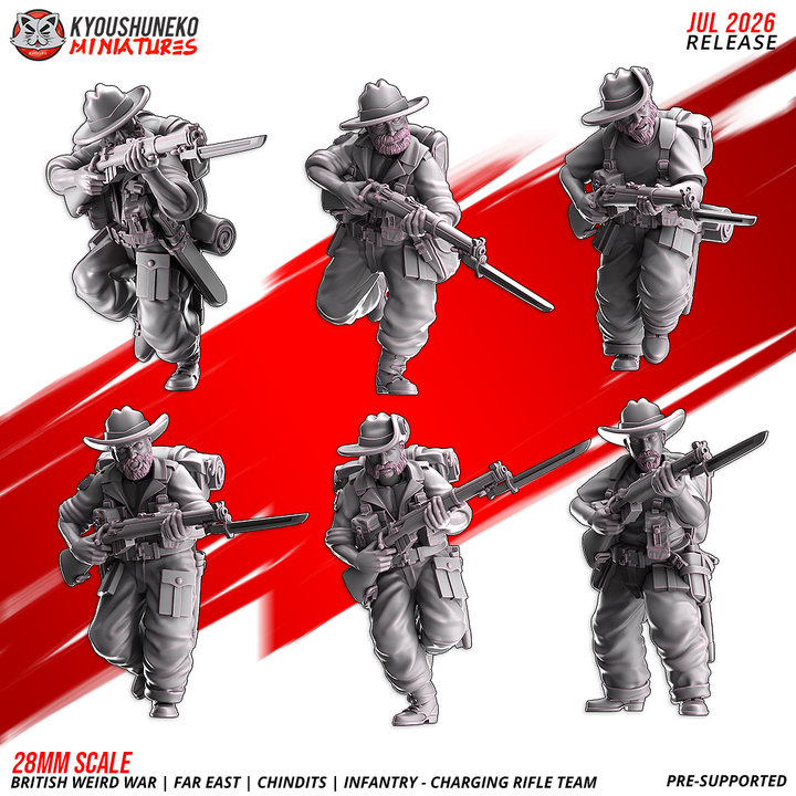 Infantry Charging Rifle Team by Kyoushuneko Miniatures