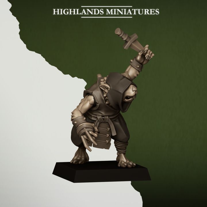 Sewer Vermin Thugs by Highlands Miniatures