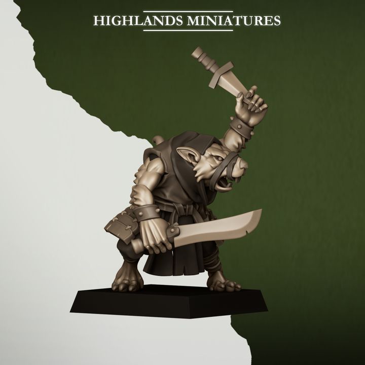 Sewer Vermin Thugs by Highlands Miniatures