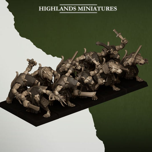 Sewer Vermin Thugs by Highlands Miniatures