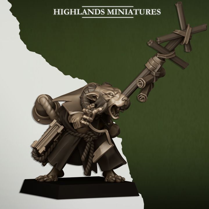 Sewer Vermin Warlock by Highlands Miniatures