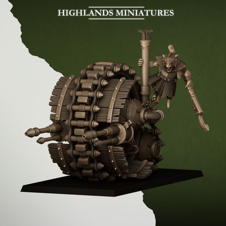 Sewer Vermin Wheeled Engine by Highlands Miniatures